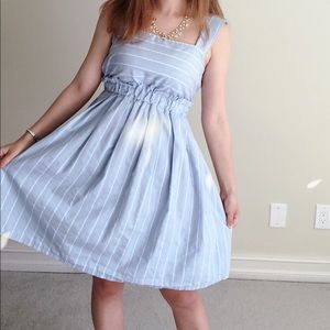 Blue strip pattern Japanese dress